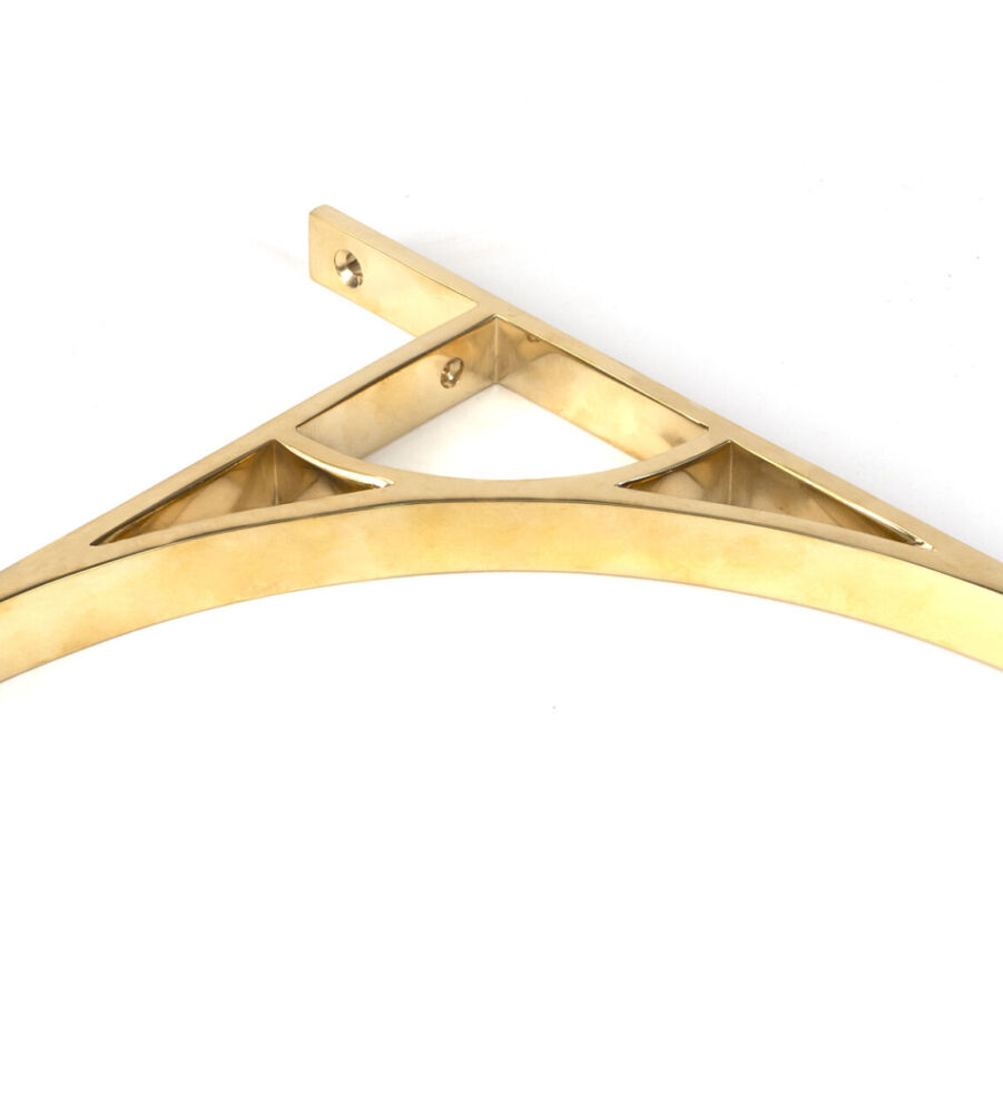 From The Anvil Polished Brass Tyne Shelf Bracket (260mm x 200mm) - Image 3