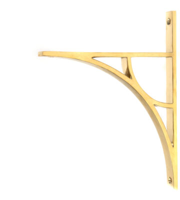 From The Anvil Polished Brass Tyne Shelf Bracket (260mm X 200mm)