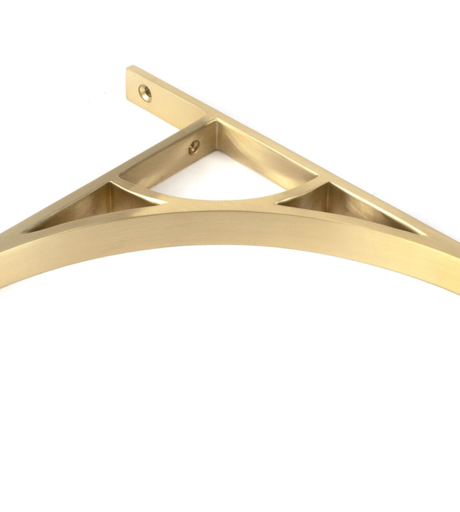 From The Anvil Satin Brass Tyne Shelf Bracket (260mm x 200mm) - Image 3