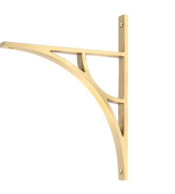 From The Anvil Satin Brass Tyne Shelf Bracket (260mm X 200mm)