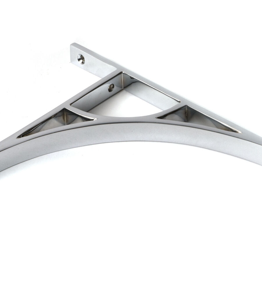 From The Anvil Polished Chrome Tyne Shelf Bracket (260mm x 200mm) - Image 3