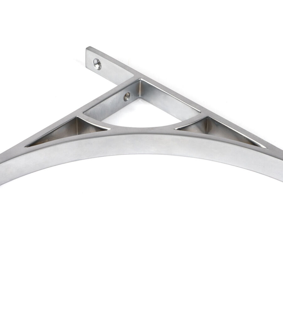 From The Anvil Satin Chrome Tyne Shelf Bracket (260mm x 200mm) - Image 3