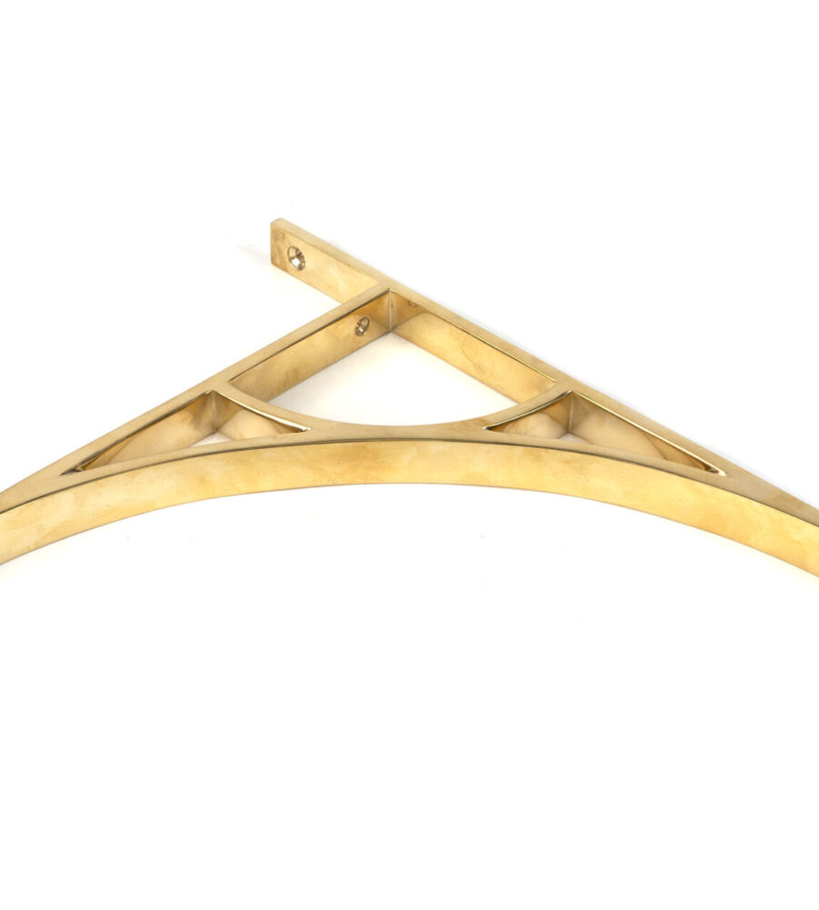 From The Anvil Polished Brass Tyne Shelf Bracket (314mm x 250mm) - Image 3