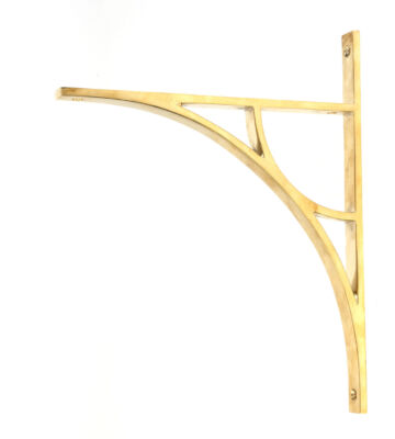 From The Anvil Polished Brass Tyne Shelf Bracket (314mm X 250mm)