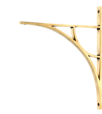 From The Anvil Aged Brass Tyne Shelf Bracket (314mm X 250mm)