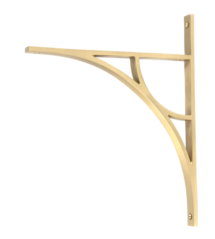 From The Anvil Satin Brass Tyne Shelf Bracket (314mm x 250mm)