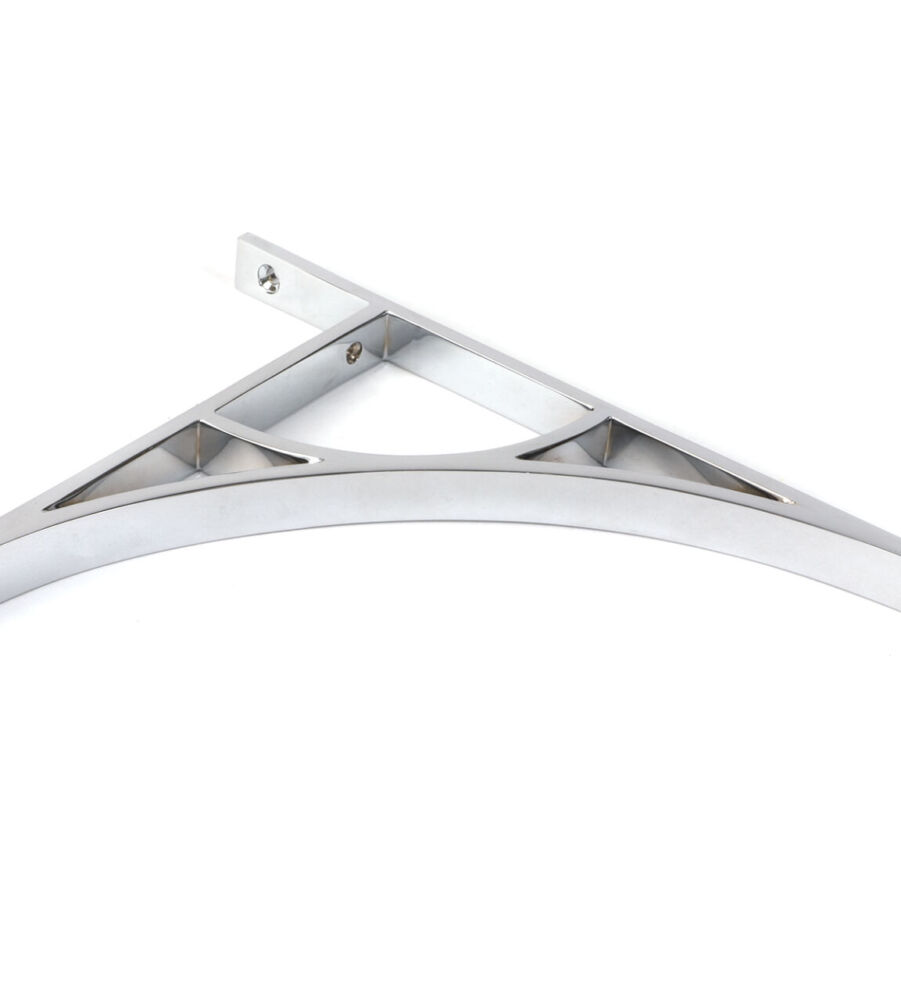From The Anvil Polished Chrome Tyne Shelf Bracket (314mm x 250mm) - Image 3