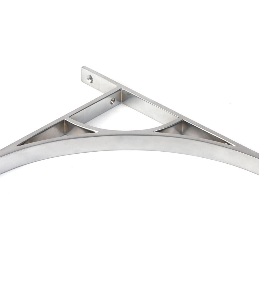 From The Anvil Satin Chrome Tyne Shelf Bracket (314mm x 250mm) - Image 3