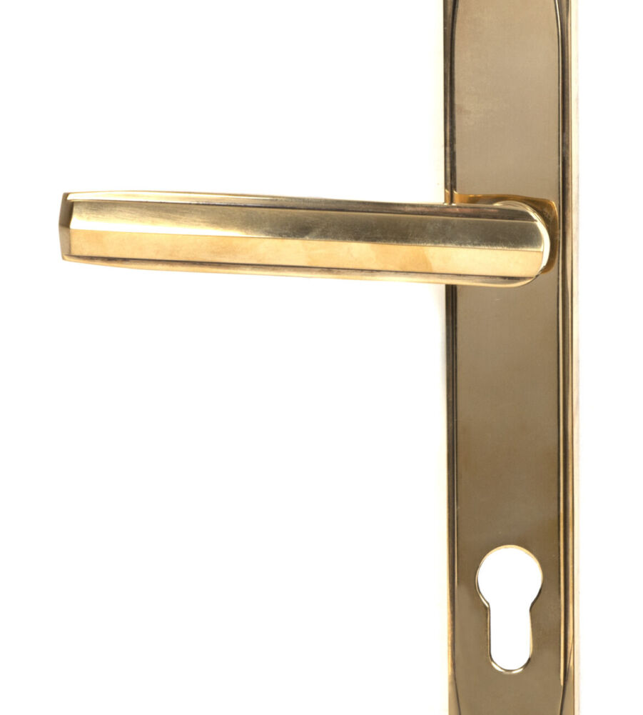 From The Anvil Aged Brass Art Deco Slimline Lever Espag. Lock Set - Image 3