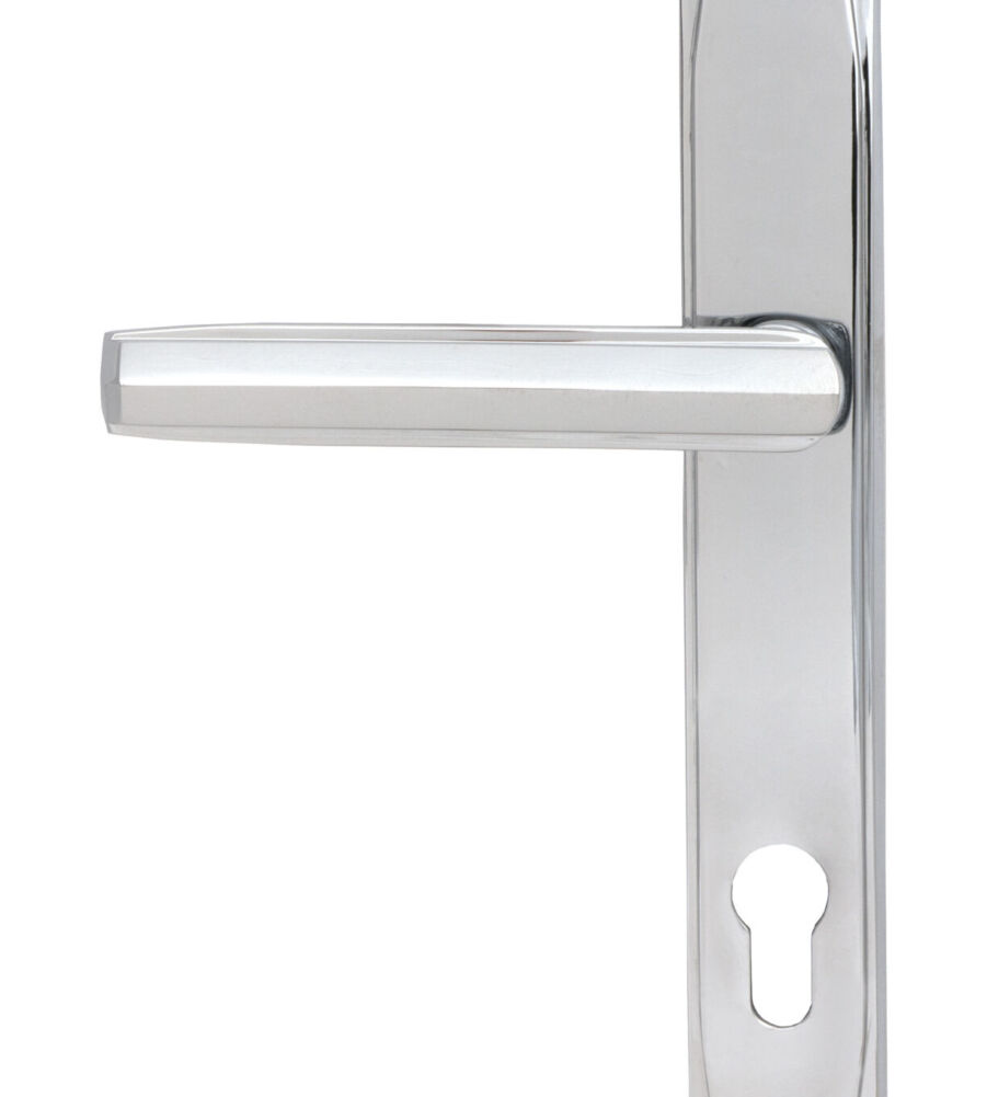 From The Anvil Polished Chrome Art Deco Slimline Lever Espag. Lock Set - Image 3