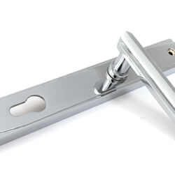From The Anvil Polished Chrome Art Deco Slimline Lever Espag. Lock Set - Image 4