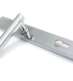 From The Anvil Polished Chrome Art Deco Slimline Lever Espag. Lock Set - Image 5