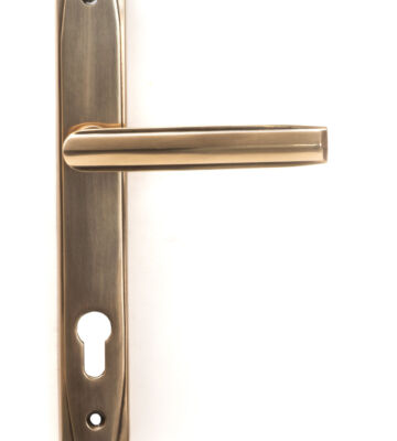 From The Anvil Polished Bronze Art Deco Slimline Lever Espag. Lock Set