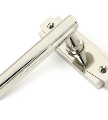 From The Anvil Polished Nickel Art Deco Lever On Rose Set