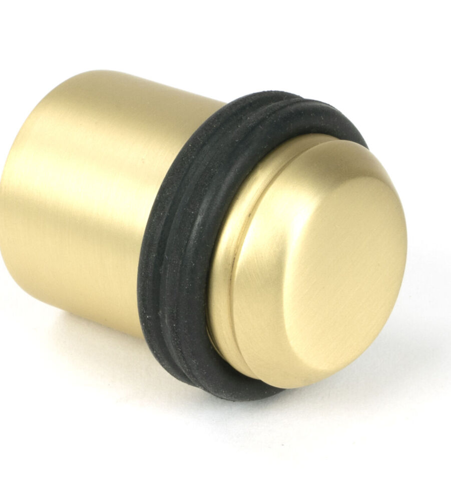 From The Anvil Satin Brass Floor Mounted Door Stop