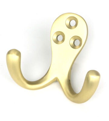 From The Anvil Satin Brass Celtic Double Robe Hook