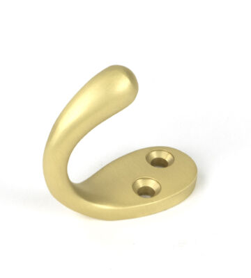 From The Anvil Satin Brass Celtic Single Robe Hook