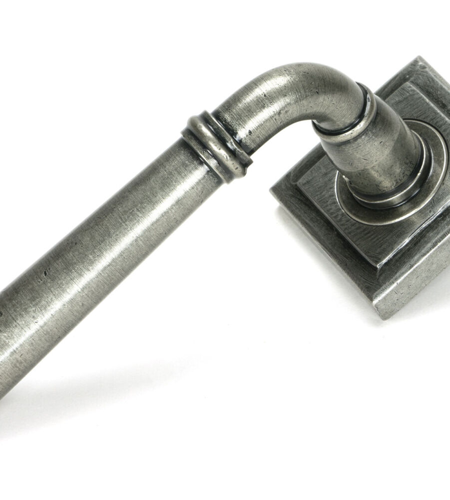 From The Anvil Pewter Newbury Lever on Rose Set (Square) - Unsprung