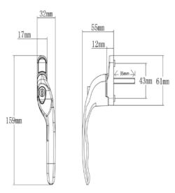 Endurance MK3 Satin Silver Right Hand 35mm Spindle Window Handle - Image 4
