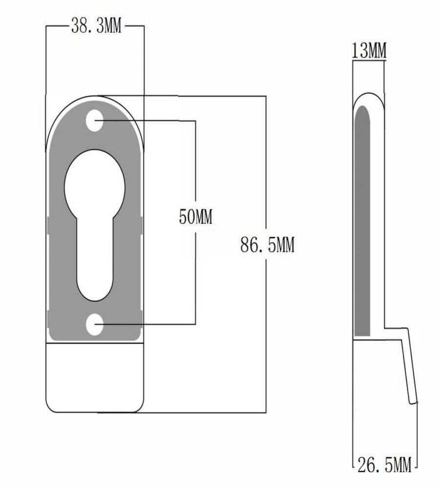 PE-CH Pull Escutcheon - Polished Chrome (each) - Image 4