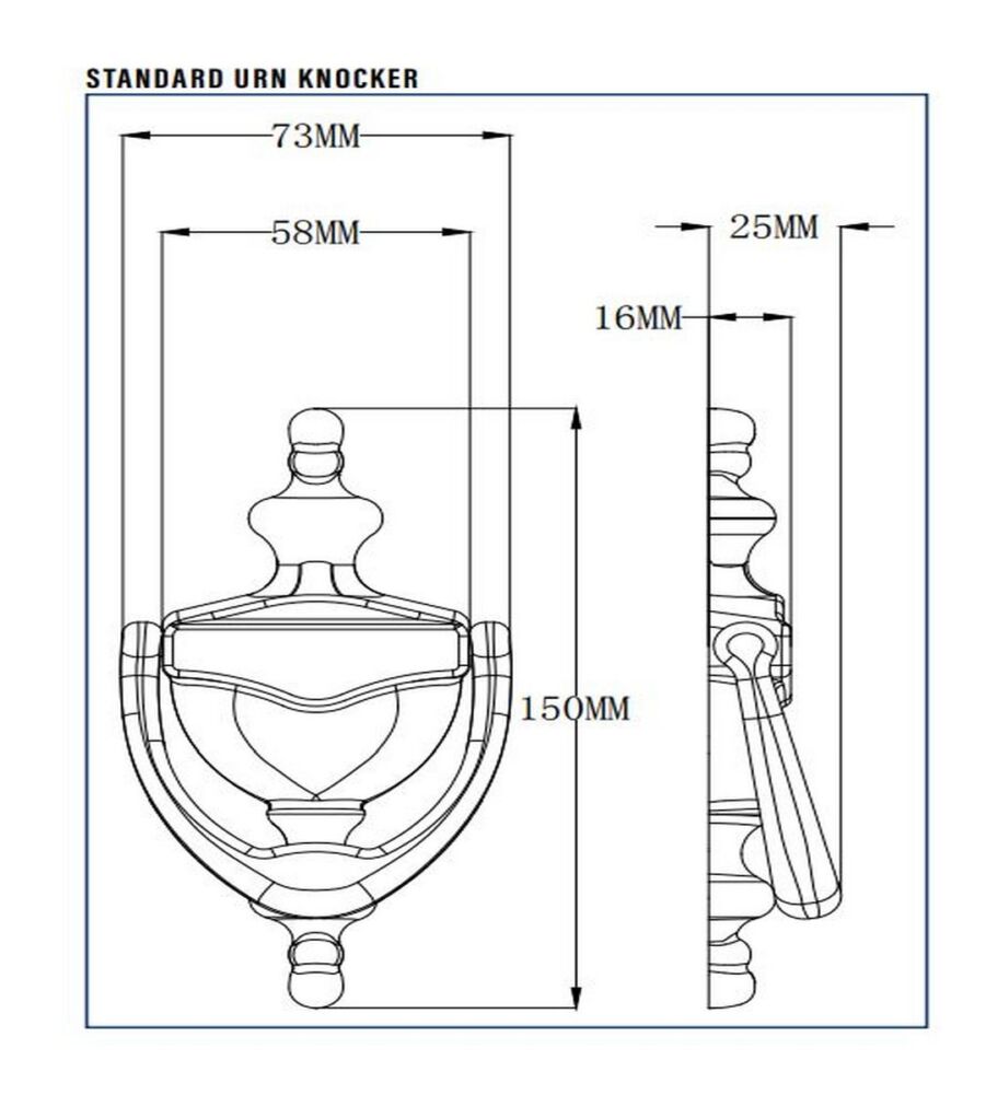 Endurance Urn Door Knocker White - Image 3