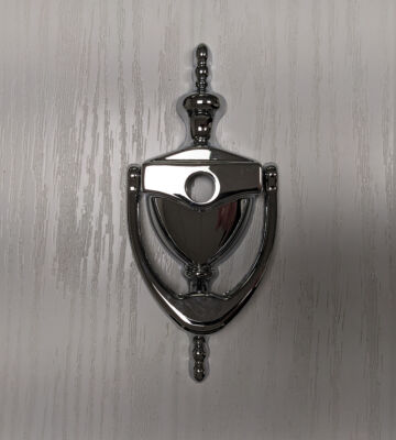 Endurance Urn Door Knocker with Spy Hole Chrome