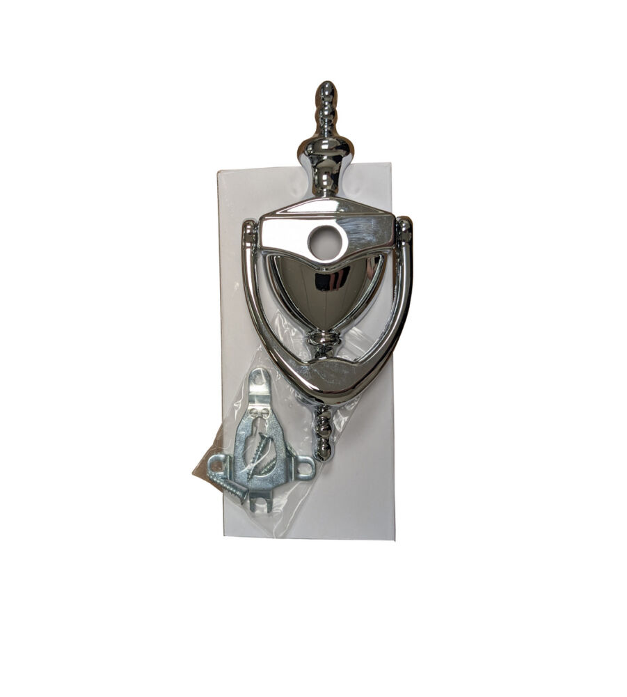Endurance Urn Door Knocker with Spy Hole Chrome - Image 2