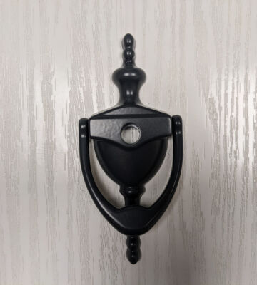 Endurance Urn Door Knocker With Spy Hole Grey 7016