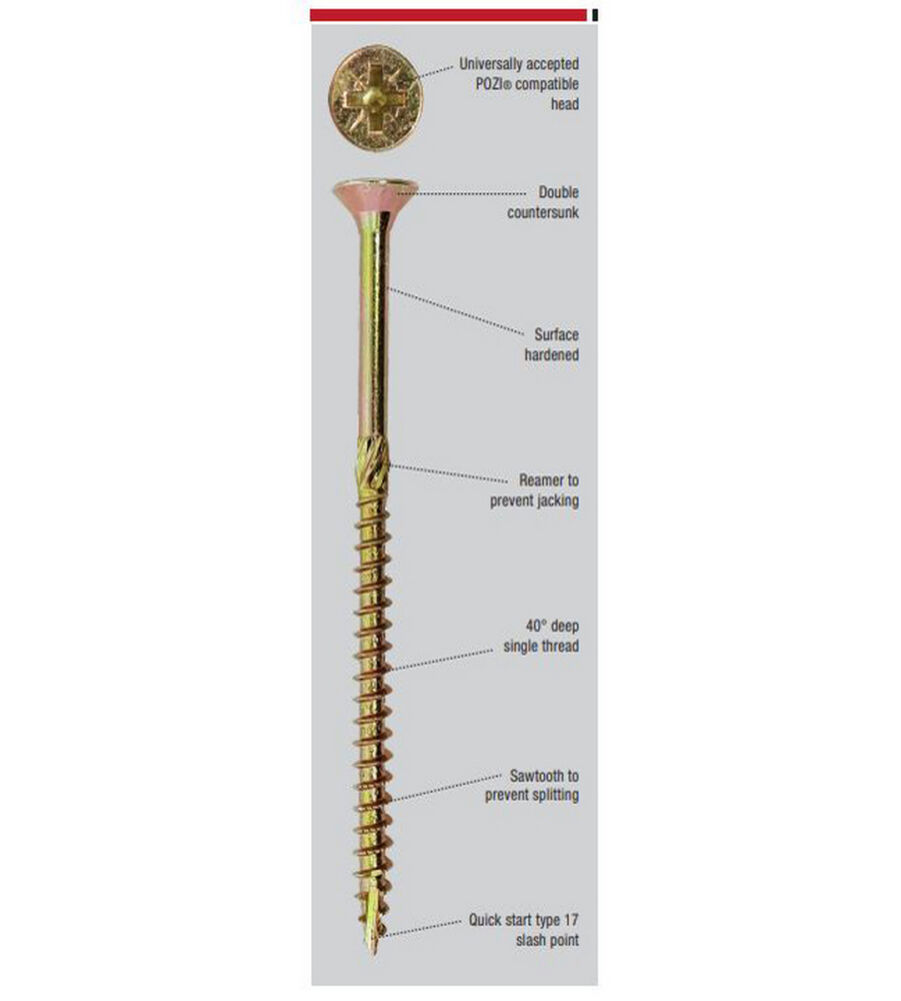 5.0 x 80mm Spectre Advanced YP Multi-purpose Woodscrew - Box 100 - Image 3
