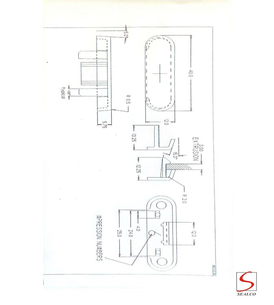 Oblong ANTH GREY Drainhole Covers (per1000) - Image 2