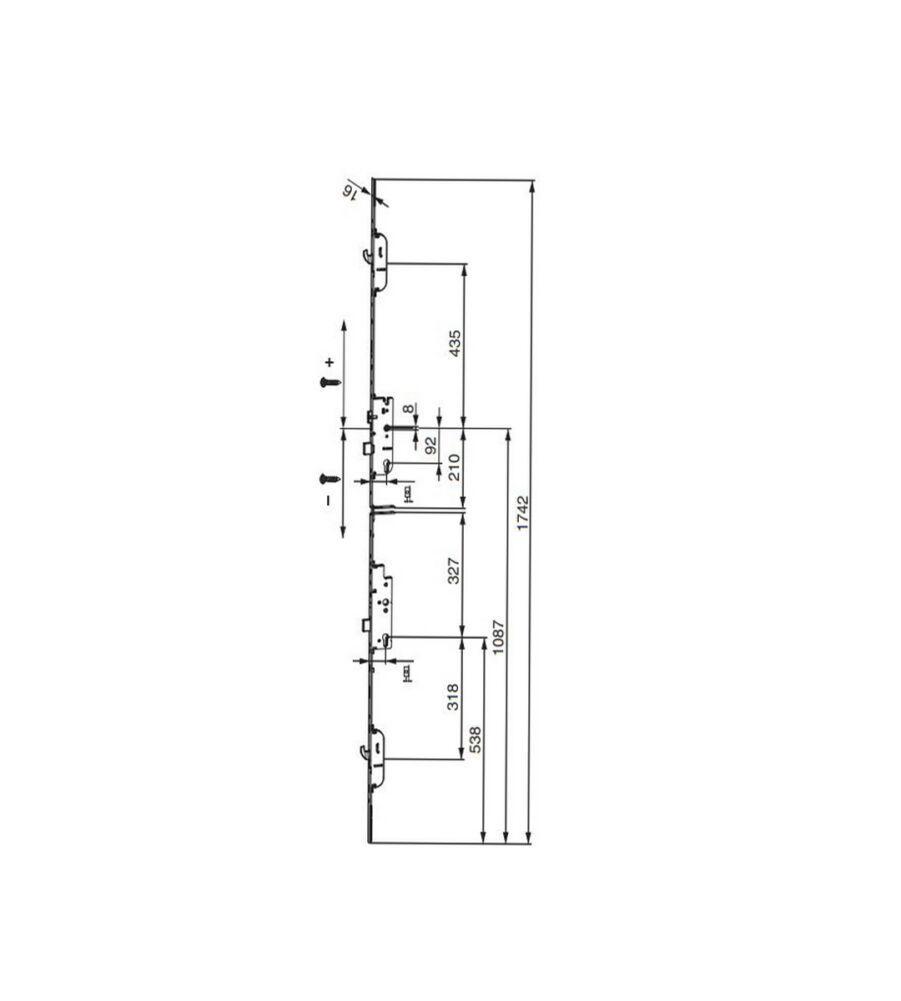 Maco MA104709 Stable Door Kit 2 Hook 45/92 - Image 4