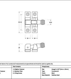 From The Anvil Black Beehive Brighton Fastener - Narrow (Square) - Image 2