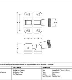 From The Anvil Black Brompton Brighton Fastener (Radiused) - Image 2