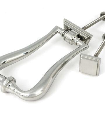 From The Anvil Polished Marine SS (316) Slimline Art Deco Door Knocker