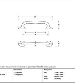 From The Anvil Satin Chrome Moore Pull Handle - Small - Image 2