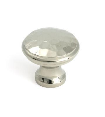 From The Anvil Polished Nickel Hammered Cabinet Knob – Medium