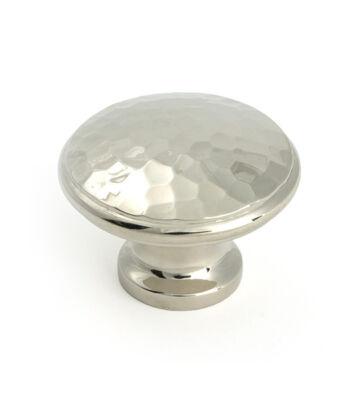 From The Anvil Polished Nickel Hammered Cabinet Knob – Large