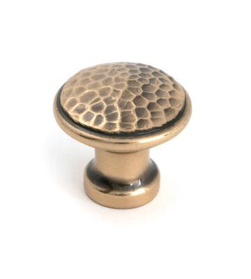 From The Anvil Polished Bronze Hammered Cabinet Knob – Medium