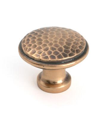 From The Anvil Polished Bronze Hammered Cabinet Knob – Large