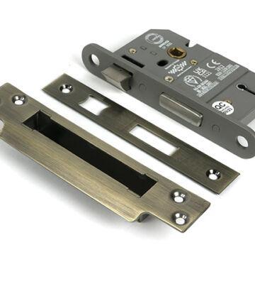 From The Anvil Aged Brass 2½” 5 Lever BS Sash Lock