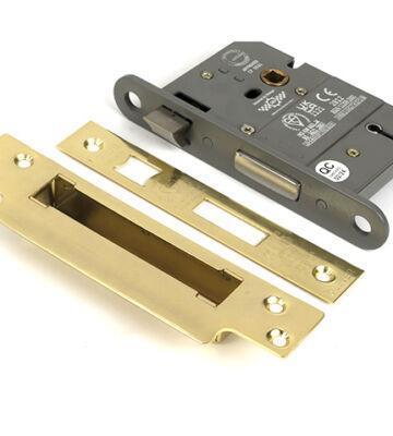 From The Anvil Polished Brass 3″ 5 Lever BS Sash Lock