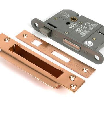 From The Anvil Polished Bronze 3″ 5 Lever BS Sash Lock