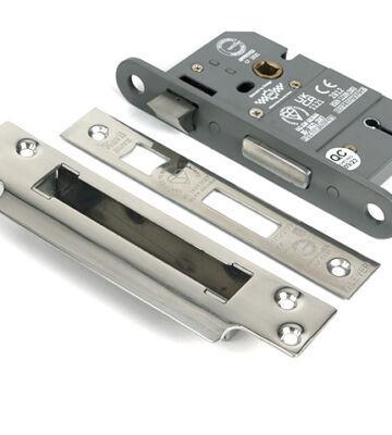 From The Anvil Polished Chrome 2½” 5 Lever BS Sash Lock KA