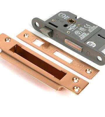 From The Anvil Polished Bronze 2½” 5 Lever BS Sash Lock KA