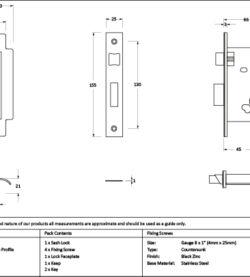 From The Anvil Aged Brass 2½" Euro Profile Sash Lock - Image 2