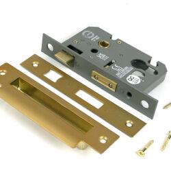 From The Anvil Satin Brass 2½" Euro Profile Sash Lock - Image 3