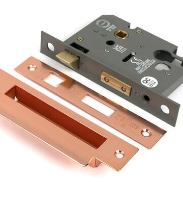 From The Anvil Polished Bronze 3″ Euro Profile Sash Lock