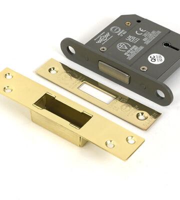 From The Anvil Polished Brass 3″ 5 Lever BS Dead Lock