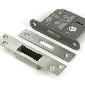 From The Anvil Satin Chrome 3″ 5 Lever BS Dead Lock