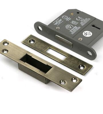 From The Anvil Aged Brass 3″ 5 Lever BS Dead Lock KA